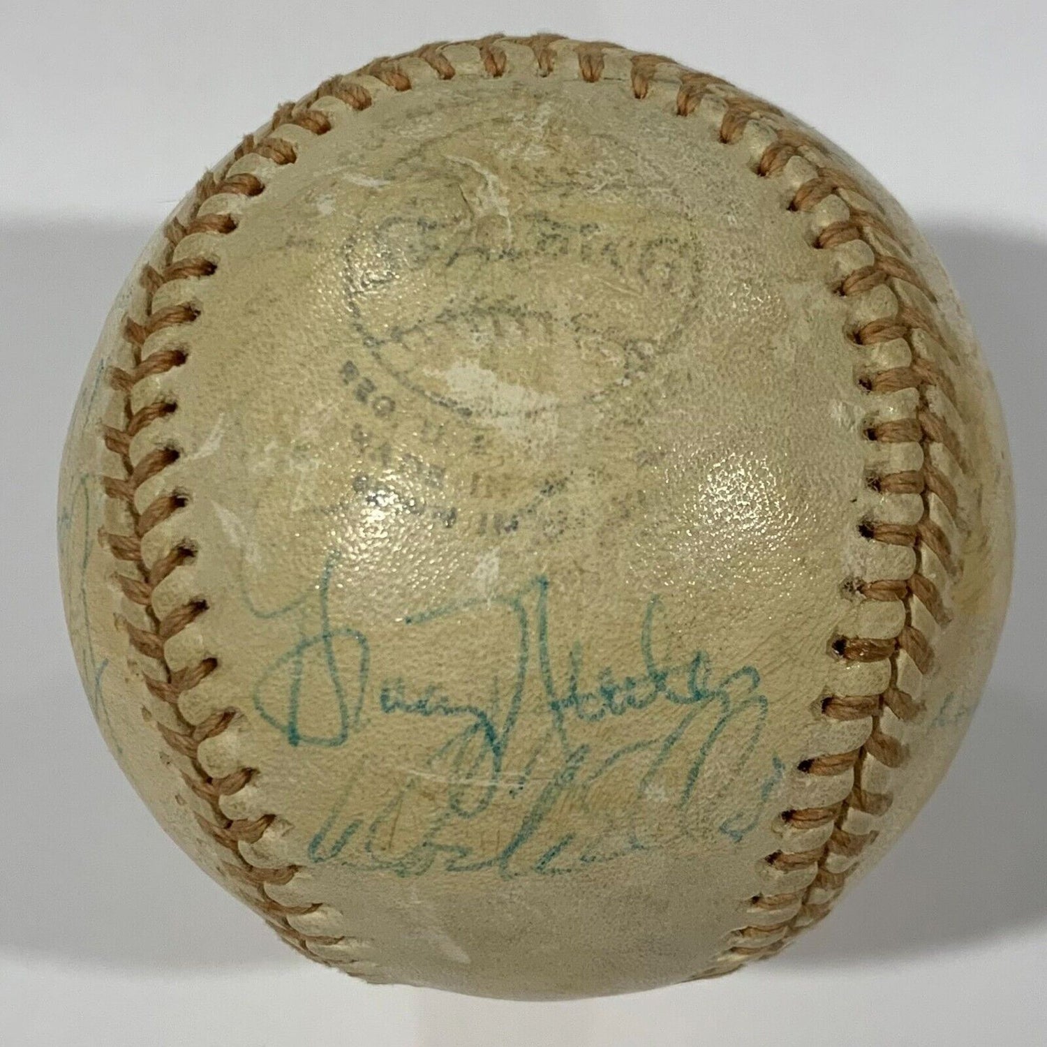 1976 New York Yankees Team Signed Baseball. Munson MVP Season. JSA