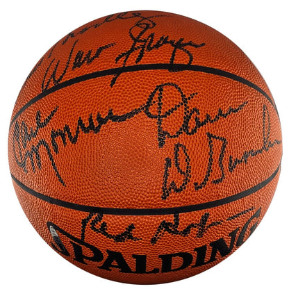 1973 New York Knicks Team Signed Basketball. World Champions. Upper Deck 303/500