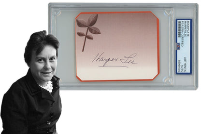 Harper Lee Signed Bookplate Autograph. PSA0