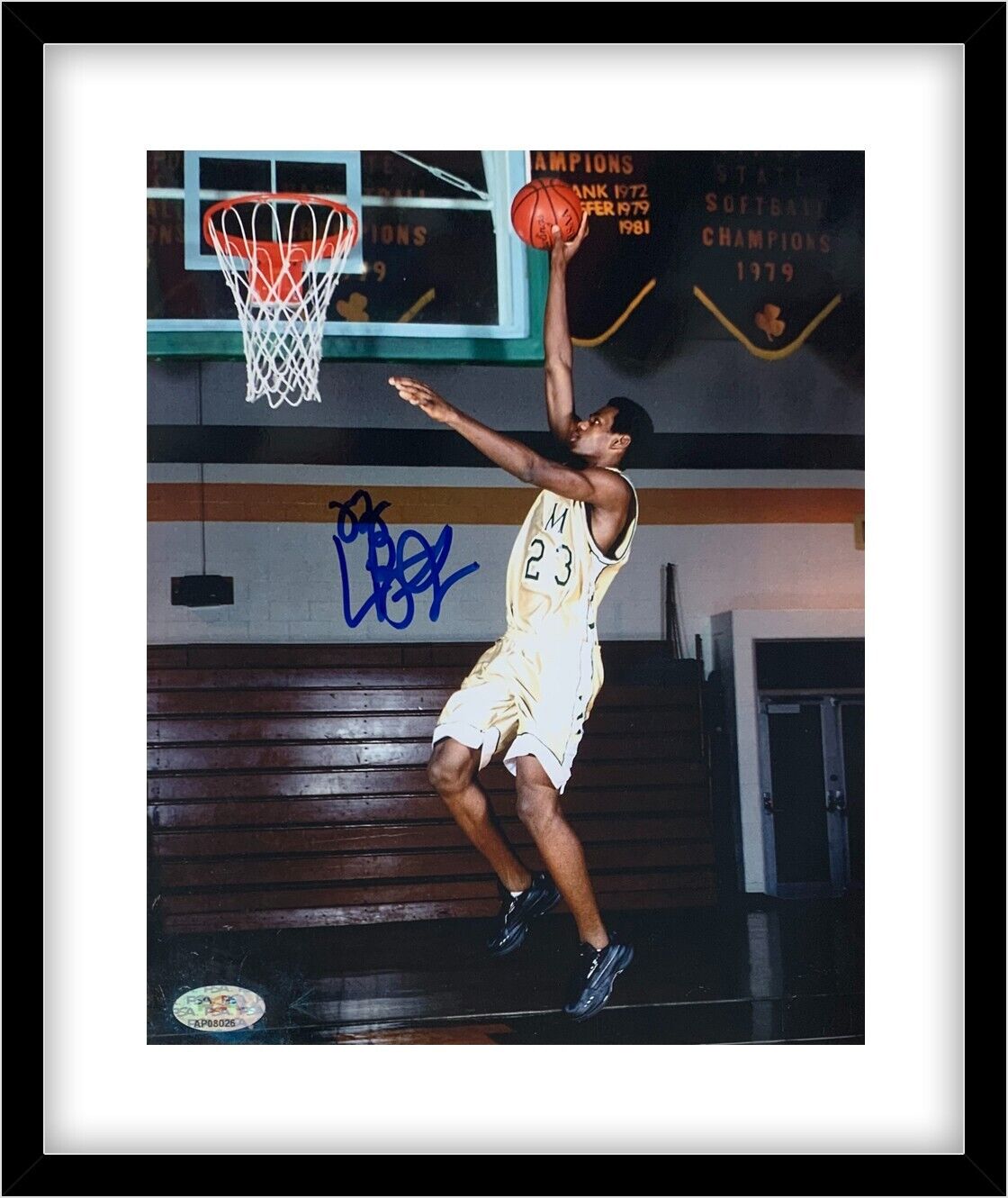 Rare LeBron James Autograph, 2002 Signed High School 8x10 Photo. Auto PSA