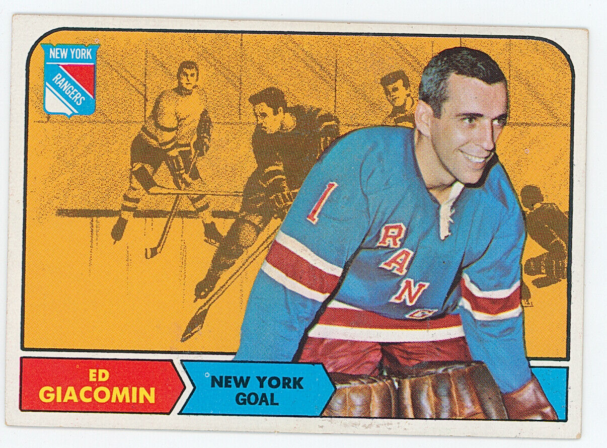 1969 Topps NY Rangers Lot of 4. Gilbert, Howell, Hadfield, Giacomin.