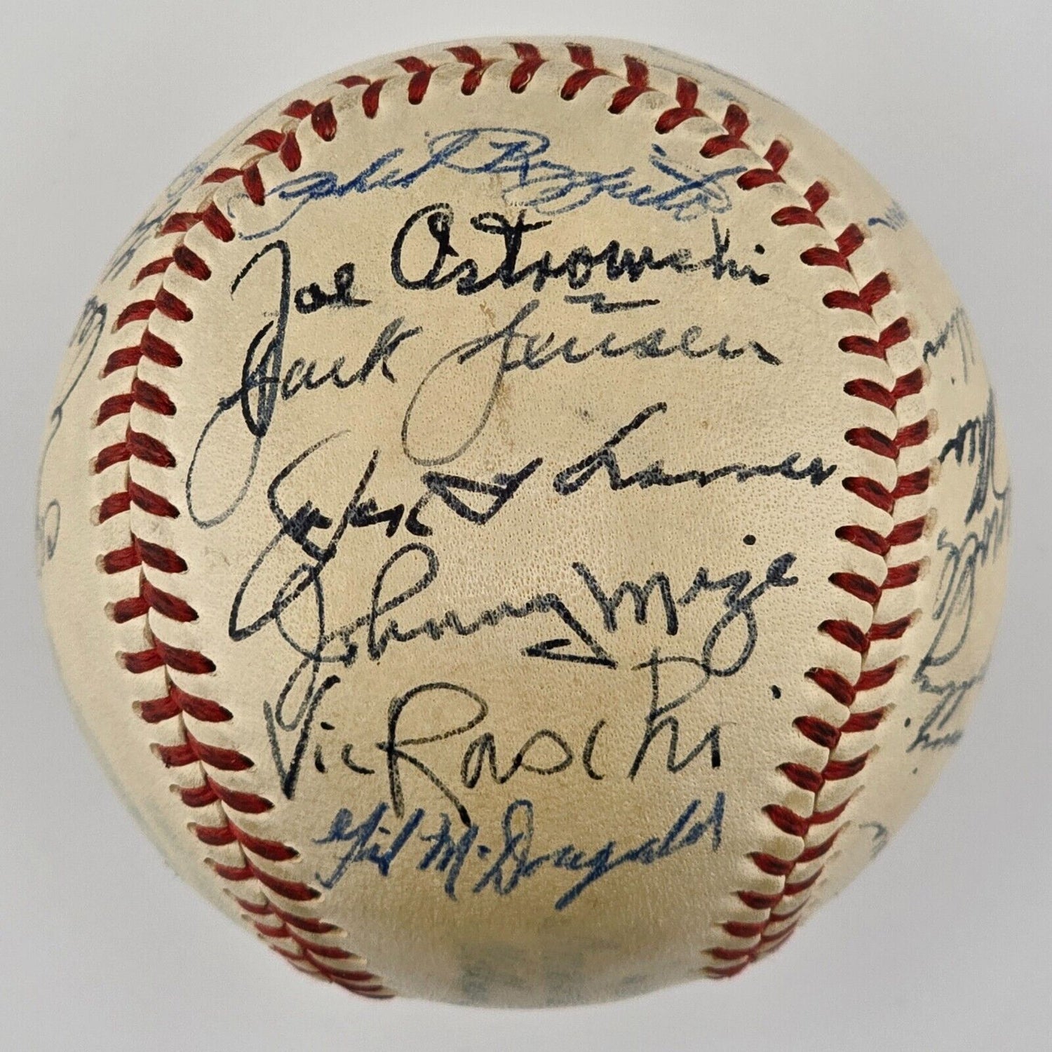 1951 New York Yankees Team Signed Baseball. Rookie Mantle Signature. PSA/DNA LOA