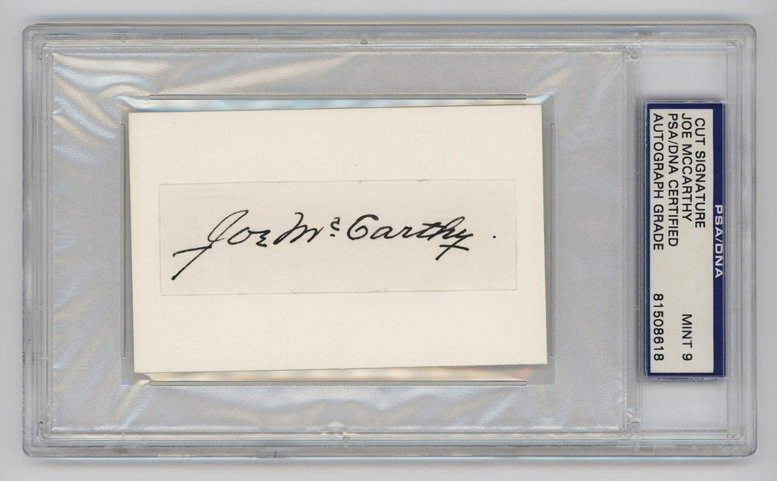 Joe McCarthy Signed Autograph. PSA 9. New York Yankees Hall of Famer. Eakin0