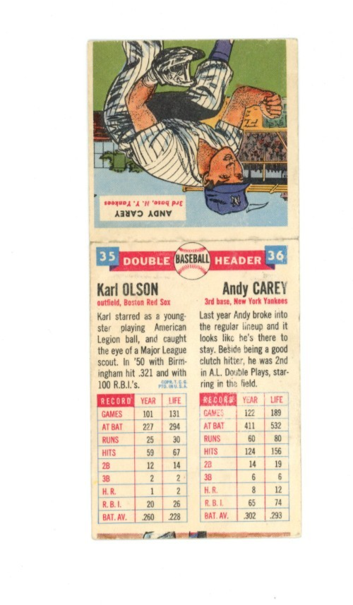1955 Topps Double Headers 