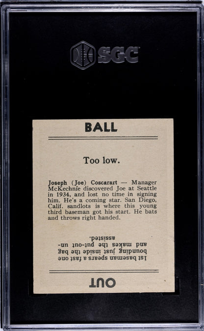 1936 Goudey Joe Coscarart, SGC 41