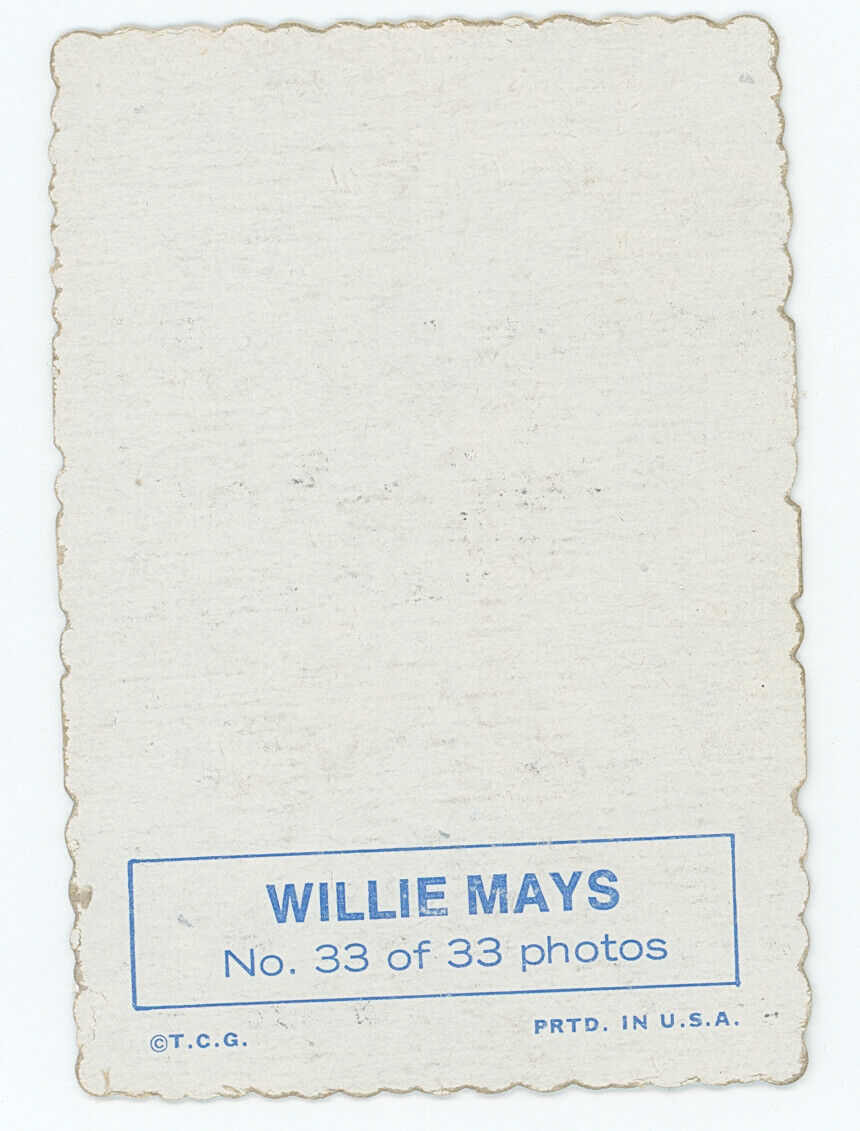 1969 Topps Willie Mays Deckle Edge. San Francisco Giants. 