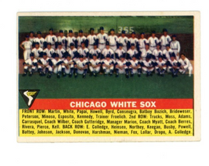 1956 Topps Chicago White Sox Team Gray Back
