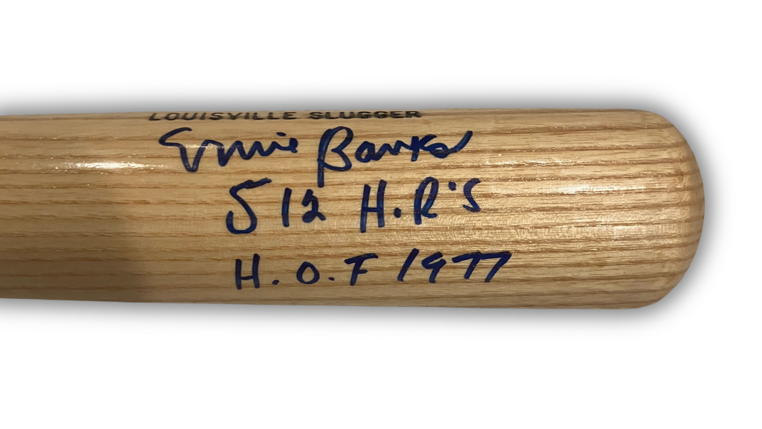 Ernie Banks Signed &amp; Inscribed Chicago Cubs Baseball Bat. Auto JSA2