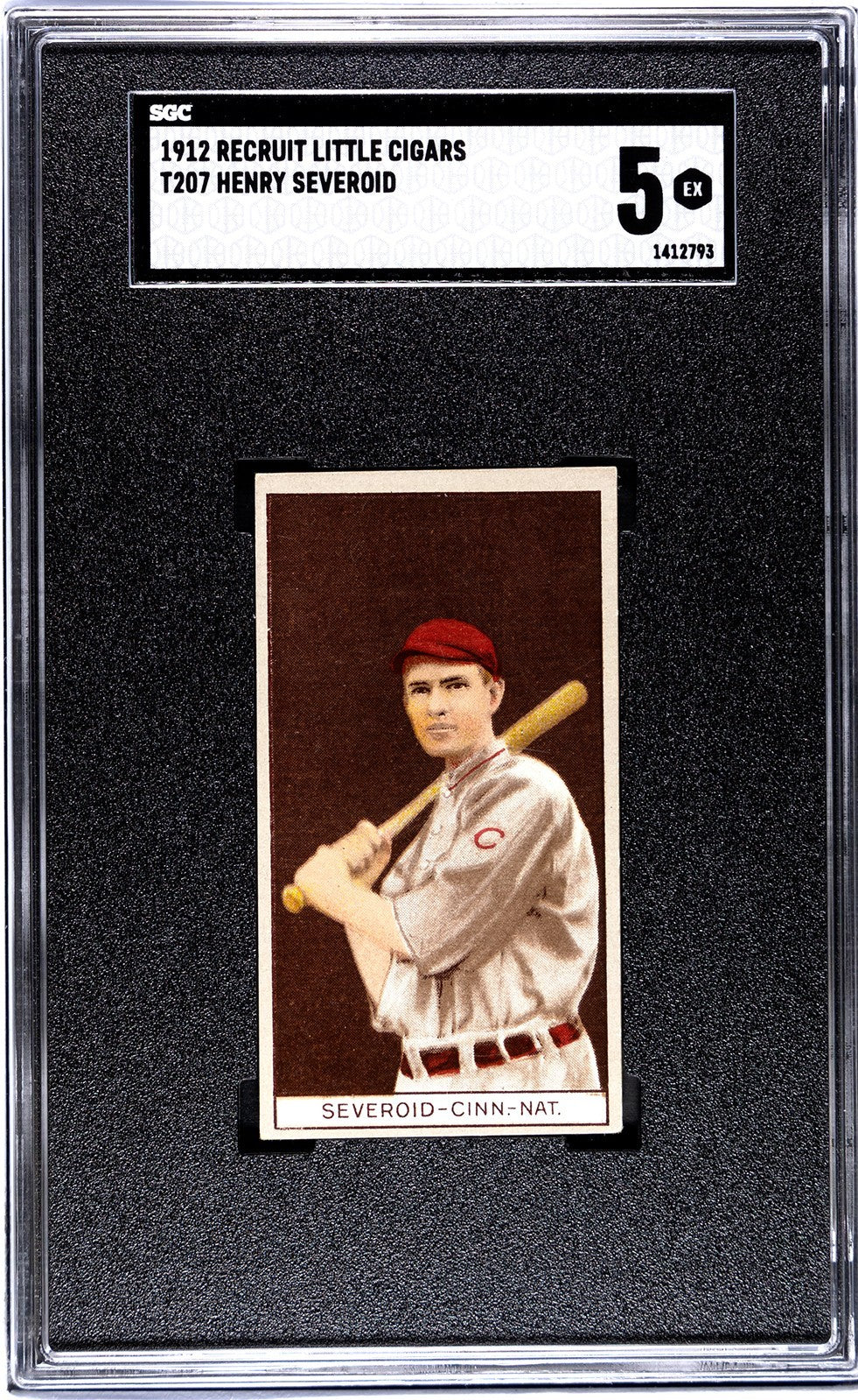 1912 Recruit Little Cigars T207 Henry Severoid SGC 50
