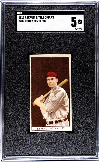 1912 Recruit Little Cigars T207 Henry Severoid SGC 50