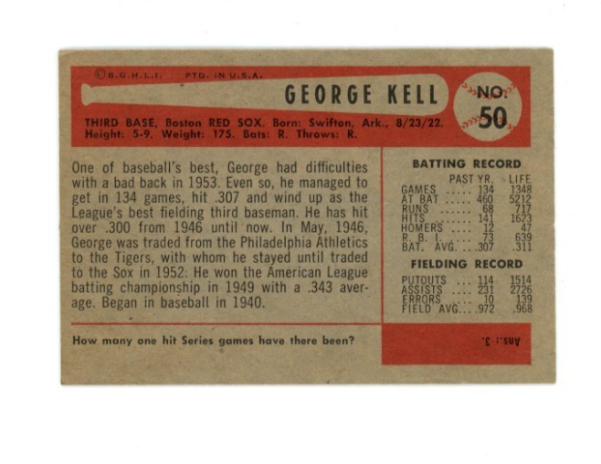 1954 Bowman George Kell1
