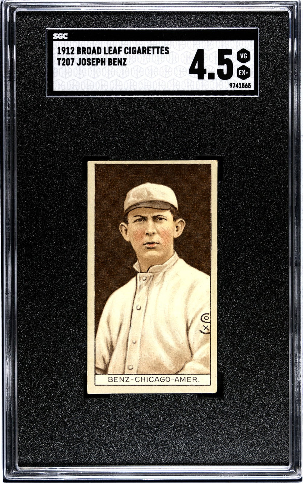 1912 Broad Leaf Cigarettes T207 Joseph Benz SGC 4.50