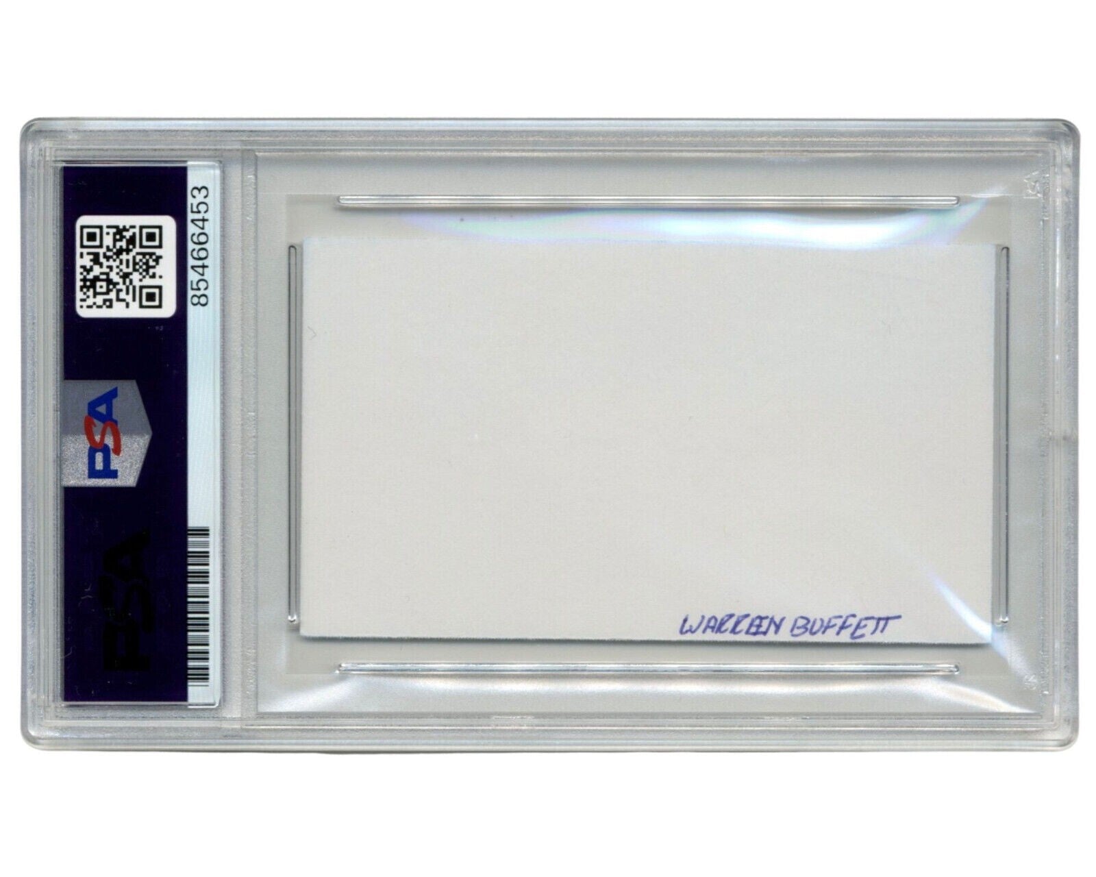 Rare Warren Buffett Autograph, Signed. Investment. PSA Certified.1