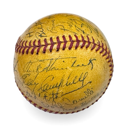 Rare Babe Ruth Signed Official Night Game Baseball, 1938 Dodgers. Auto Grade 81