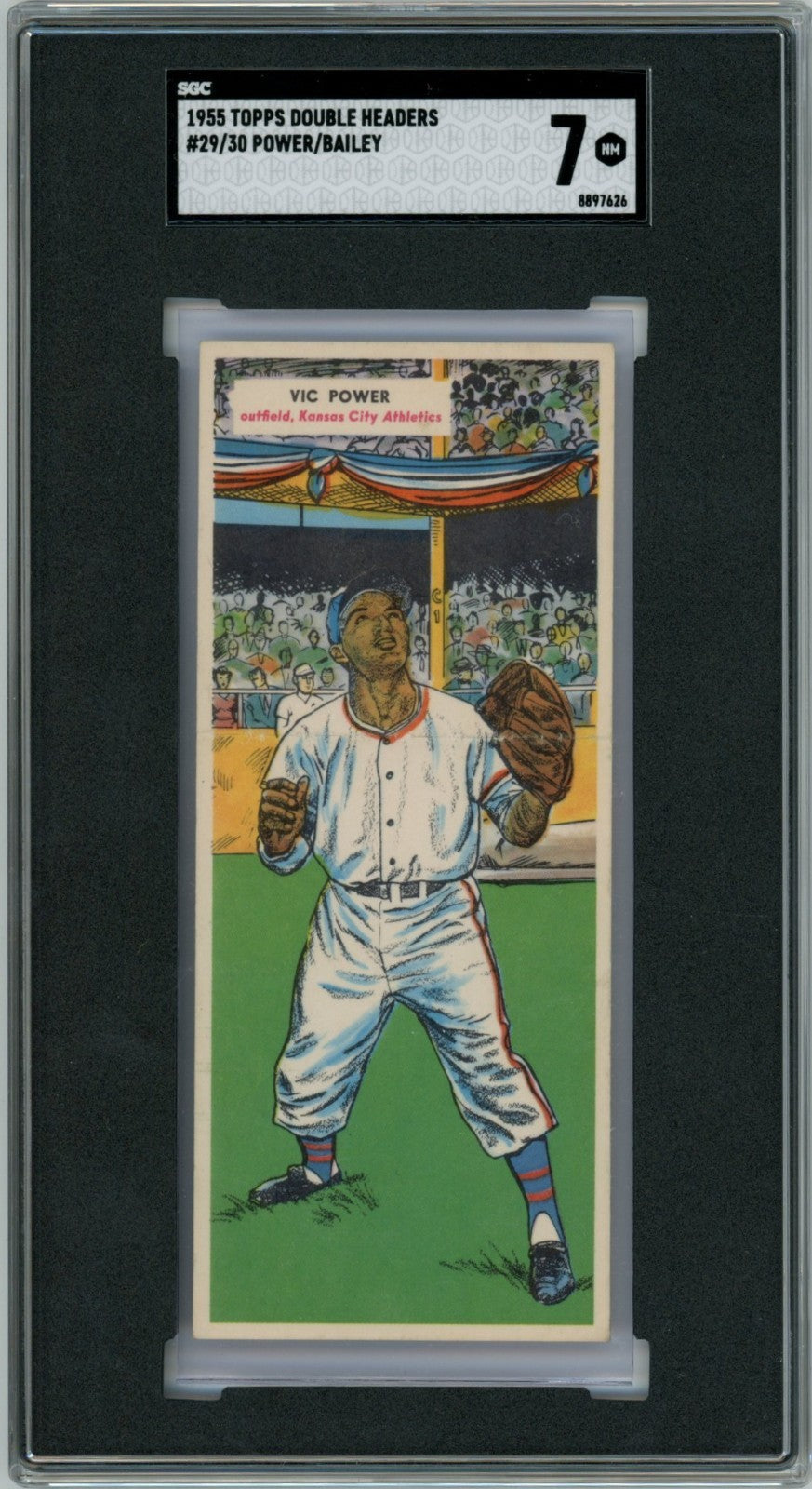 1955 Topps Double Headers Vic Power Ed Bailey 