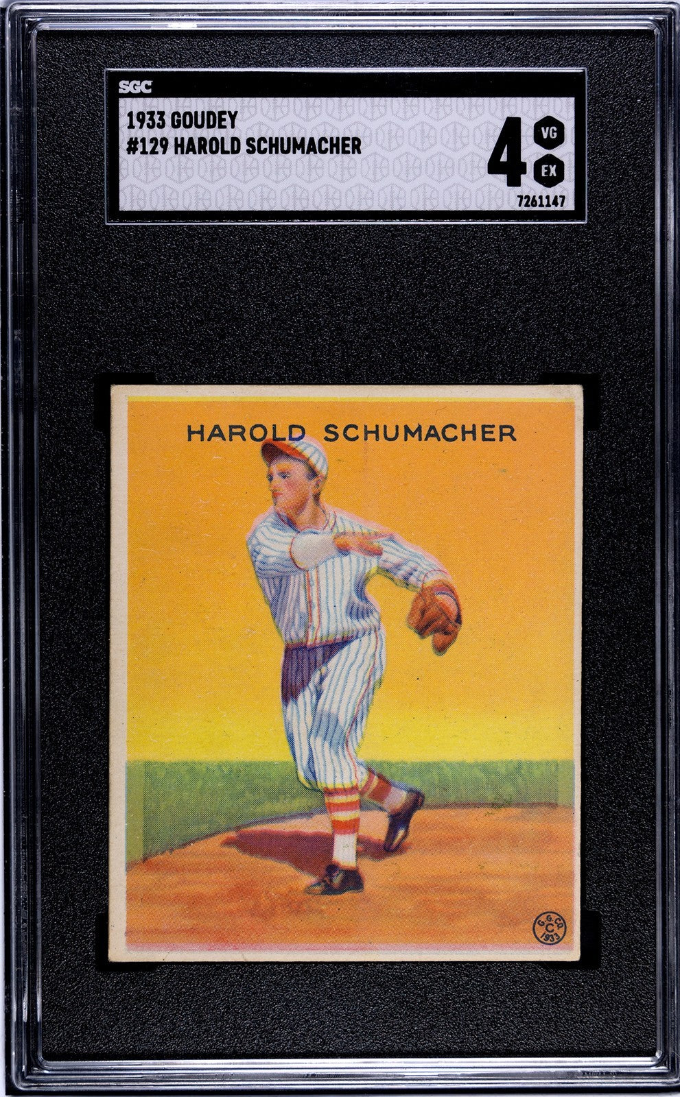 1933 Goudey Harold Schumacher 