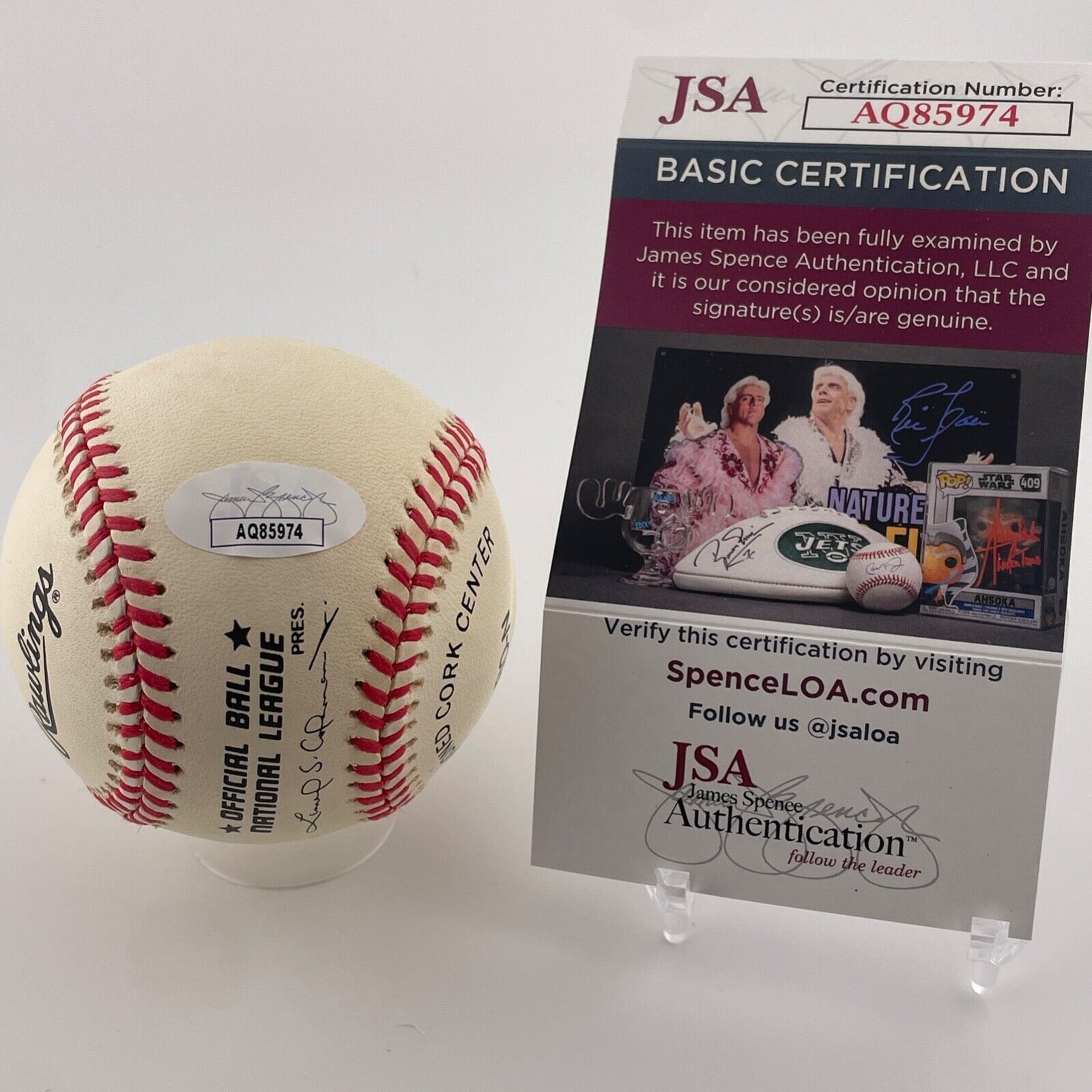 Monte Irvin Signed Inscribed Baseball. HOF - 73. JSA.