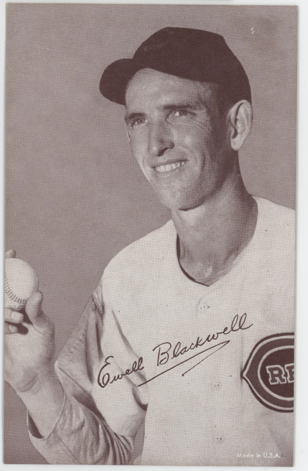 Ewell Blackwell 1947-66 Exhibits Card. Cincinnati Reds0