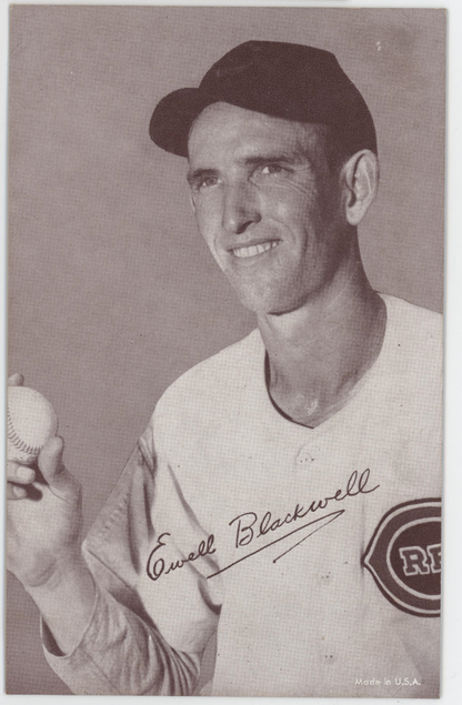 Ewell Blackwell 1947-66 Exhibits Card. Cincinnati Reds0