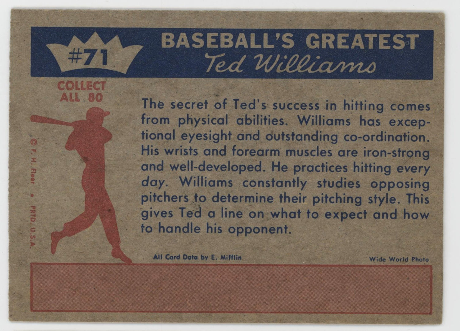 Ted Williams 1959 Fleer 