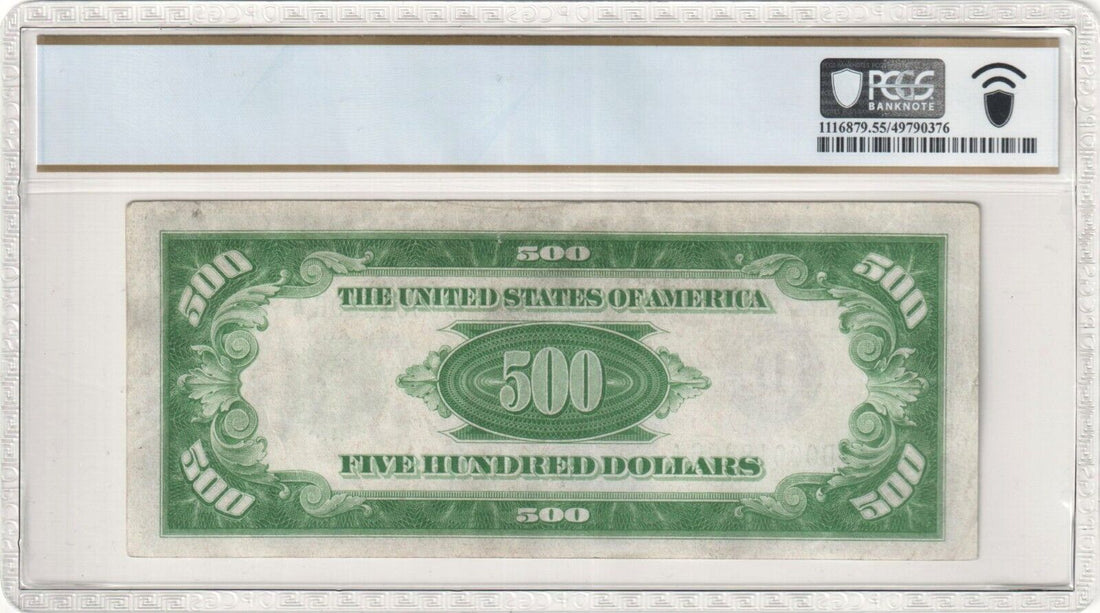 1934 $500 Bill Federal Reserve Note, Cleveland. PCG AU55, About Uncirculated