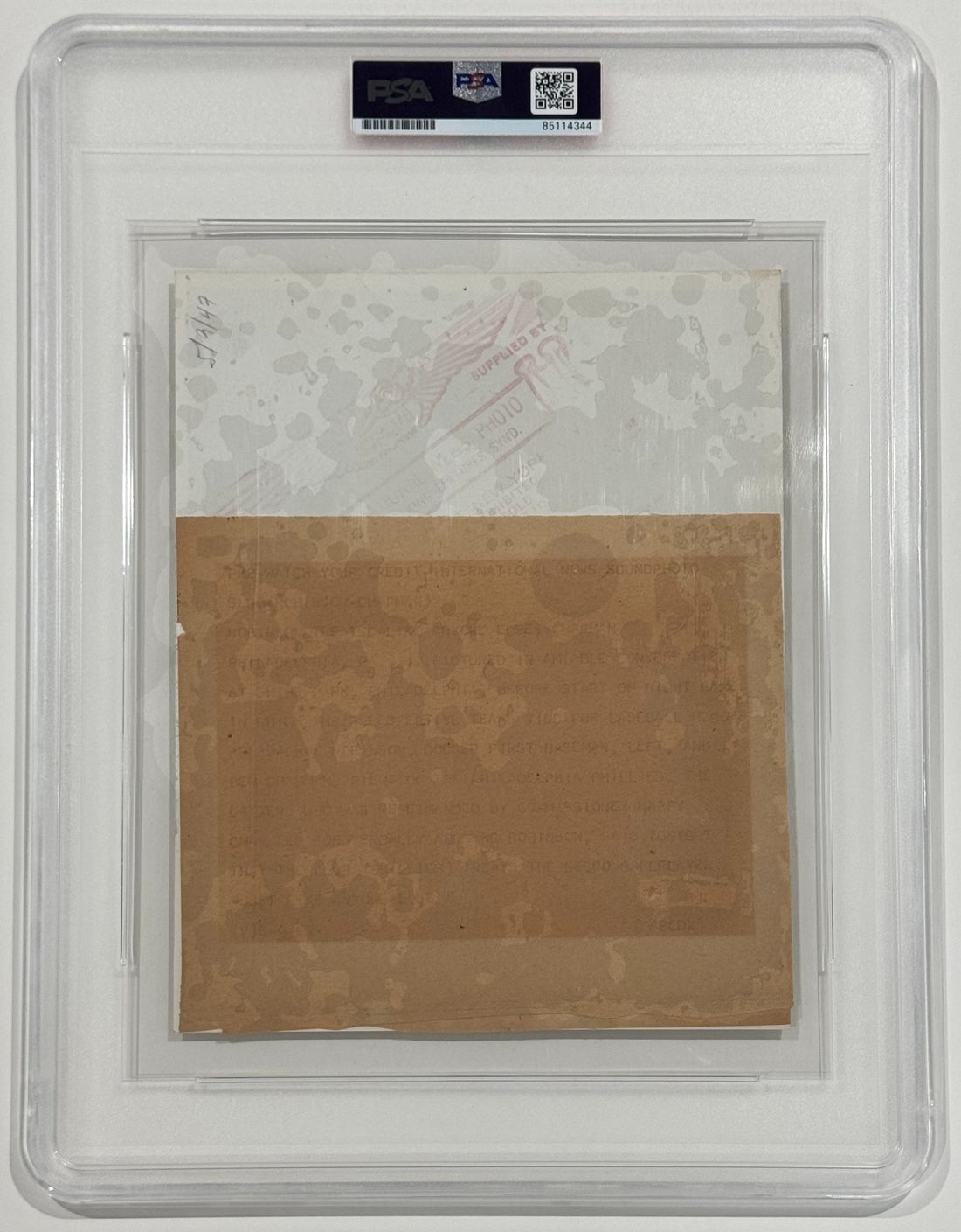 Rare 1947 Jackie Robinson Rookie Type 1 Original Photo with Ben Chapman. PSA1