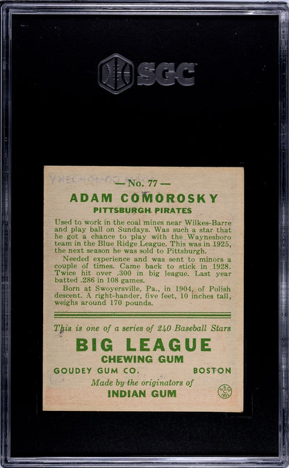 1933 Goudey Adam Comorosky 