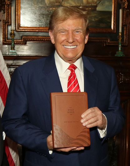 President Donald Trump Signed Bible “God Bless the USA”. PSA Gem Mint 103