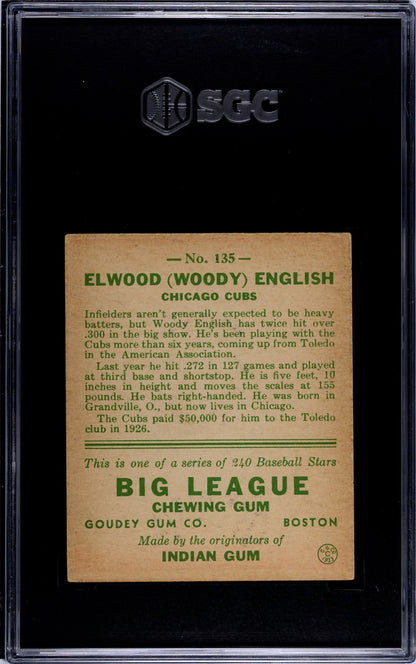 1933 Goudey Woody English 