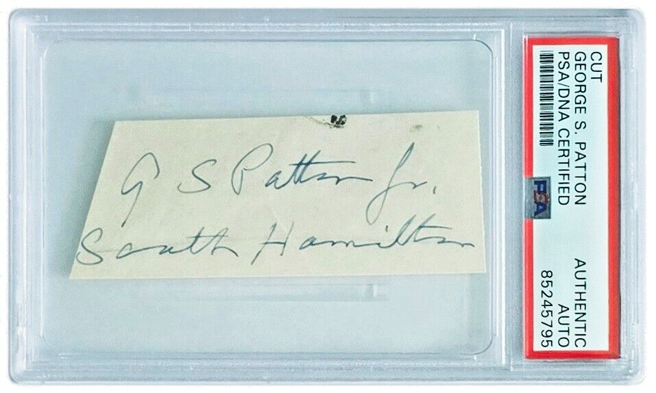 General George S. Patton Autograph. Hand Signed. PSA