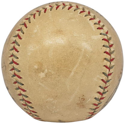 Babe Ruth &amp; Lou Gehrig Dual Signed Baseball. 1929 New York Yankees. PSA/DNA3