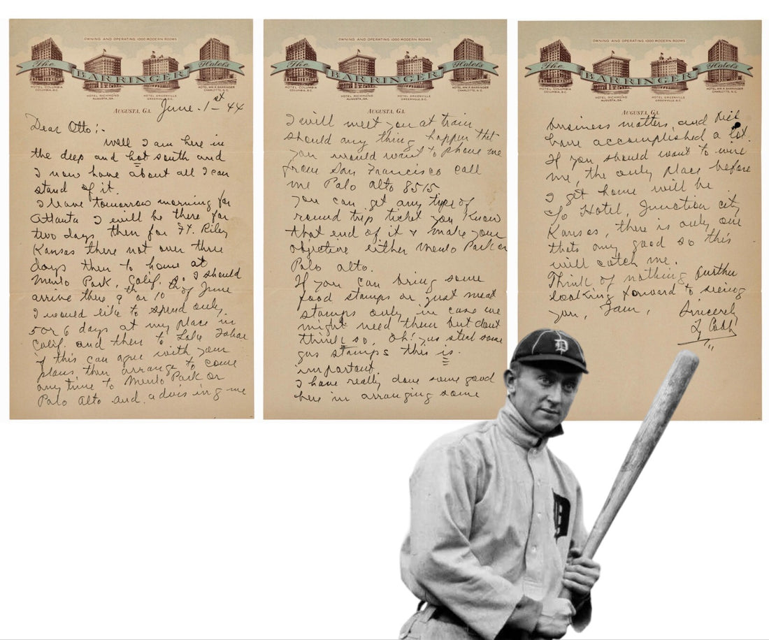 Ty Cobb Handwritten &amp; Signed Autograph Letter. ALS Auto Beckett BAS0