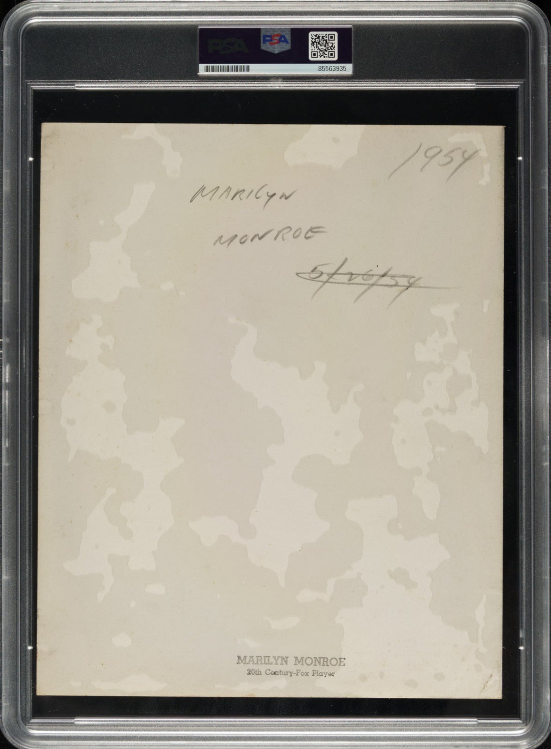 1952 Marilyn Monroe Original Type 1 Photo. Monkey Business. PSA/DNA1