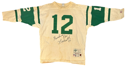 Joe Namath Signed Inscribed Jersey, Champion Long Sleeve Cotton. Large JSA0