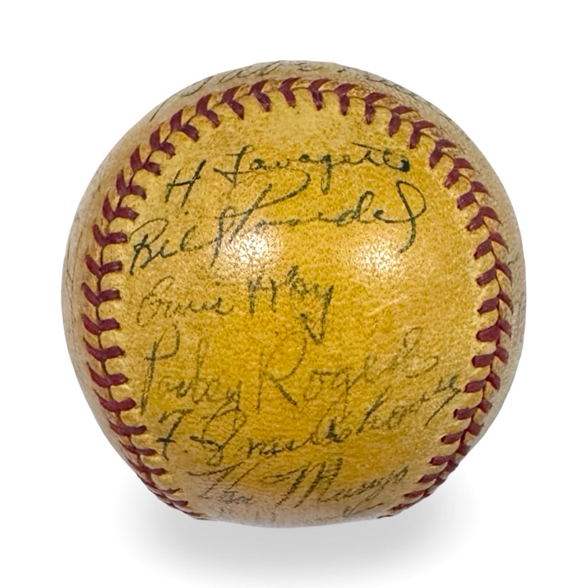 Rare Babe Ruth Signed Official Night Game Baseball, 1938 Dodgers. Auto Grade 84