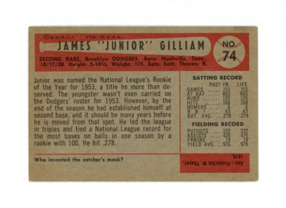 1954 Bowman Jim Gilliam1