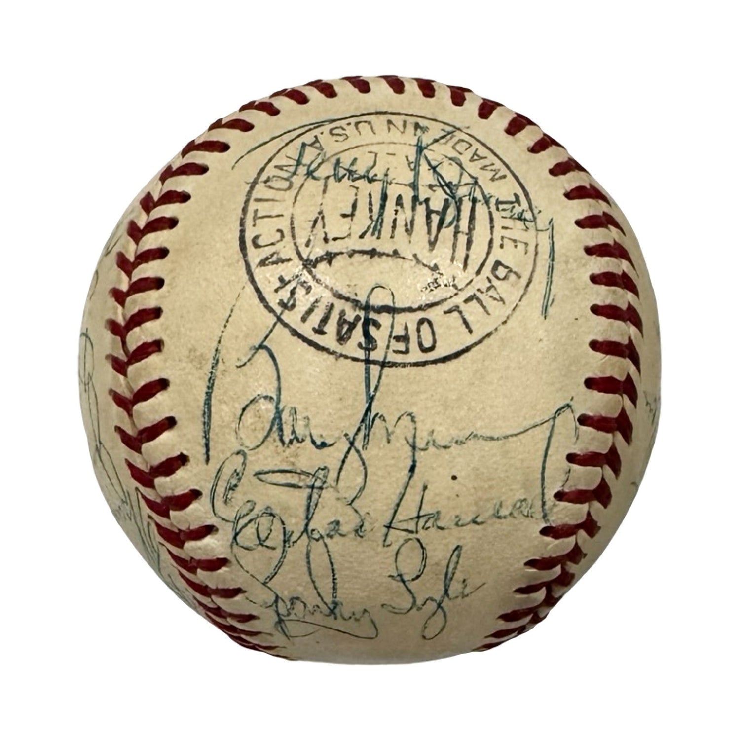 1970 New York Yankees Team Signed Baseball with Rookie Thurman Munson. JSA4