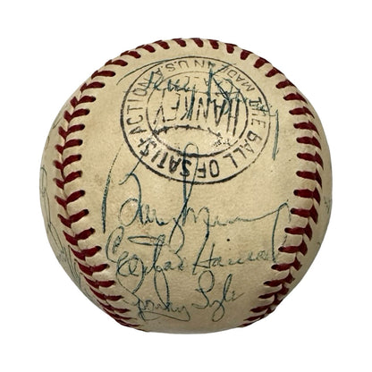 1970 New York Yankees Team Signed Baseball with Rookie Thurman Munson. JSA4