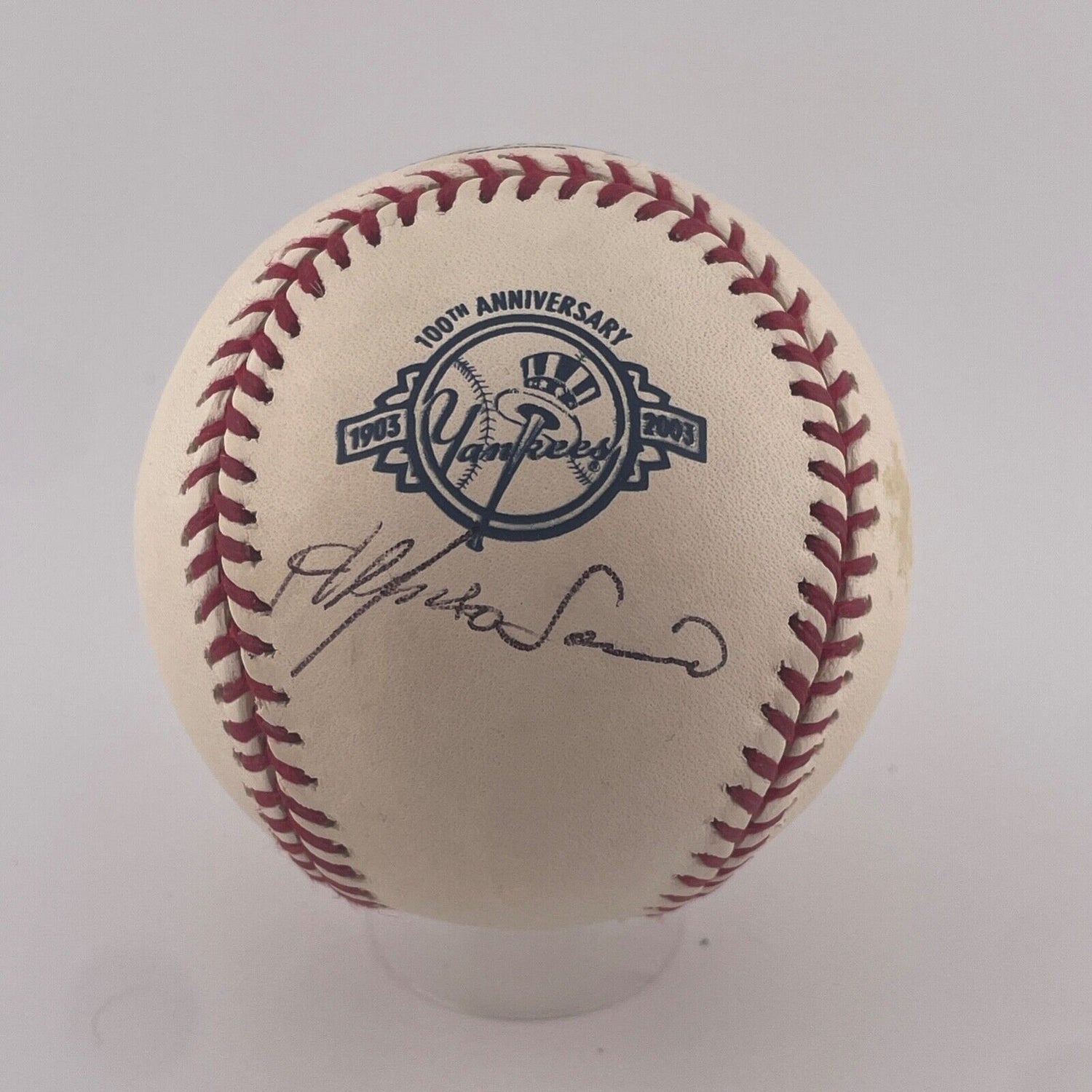 Alfonso Soriano Signed Baseball. NY Yankees. JSA