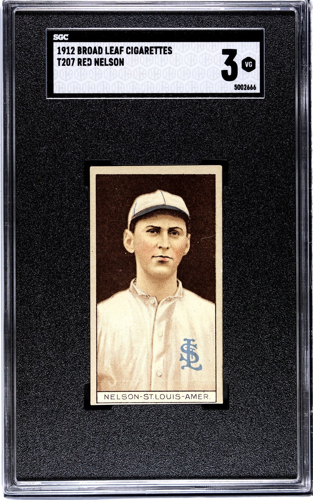 1912 Broad Leaf Cigarettes T207 Red Nelson SGC 30