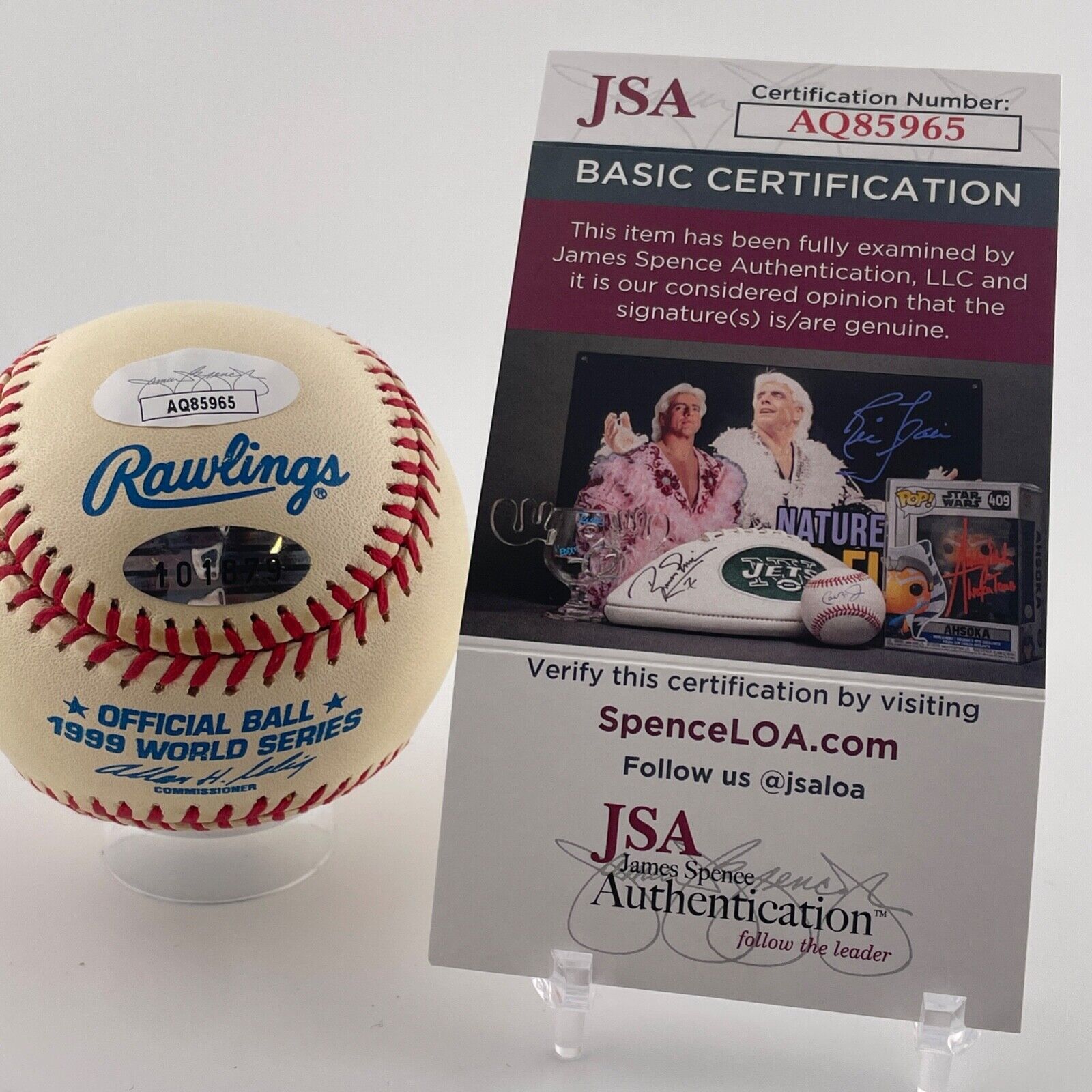 Mariano Rivera Signed Baseball, 1999 WS MVP Inscription. Logo Ball. JSA, Steiner