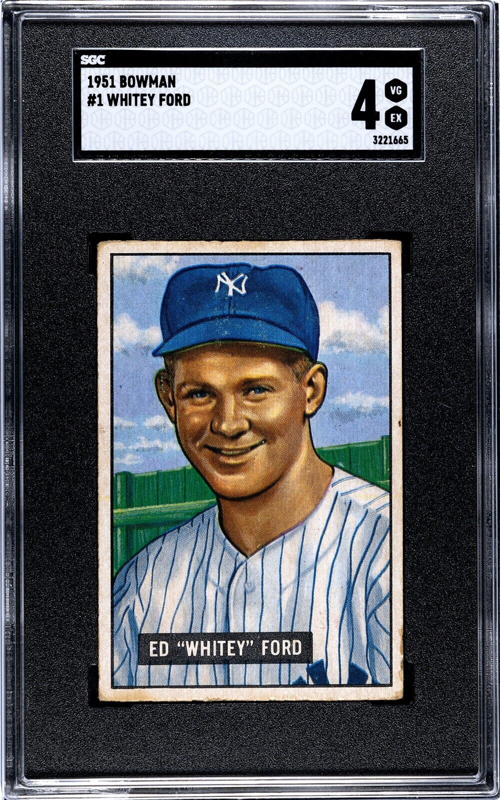 1951 Bowman Whitey Ford. Rookie Card. SGC 4.