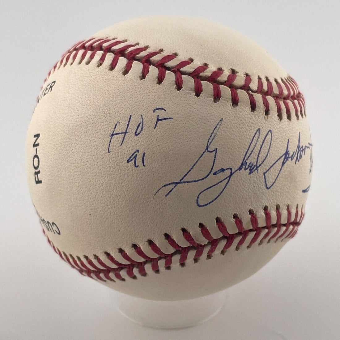 Gaylord Perry Signed Inscribed Life Stats Baseball. JSA.