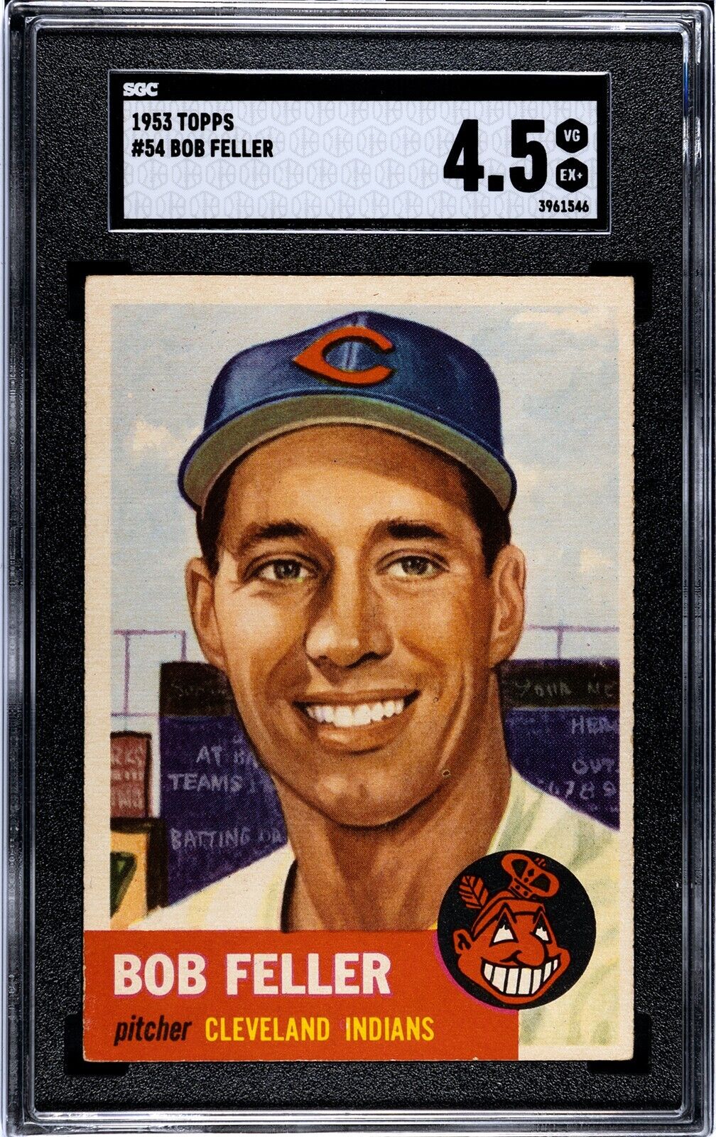 1953 Topps Bob Feller. SGC 4.5