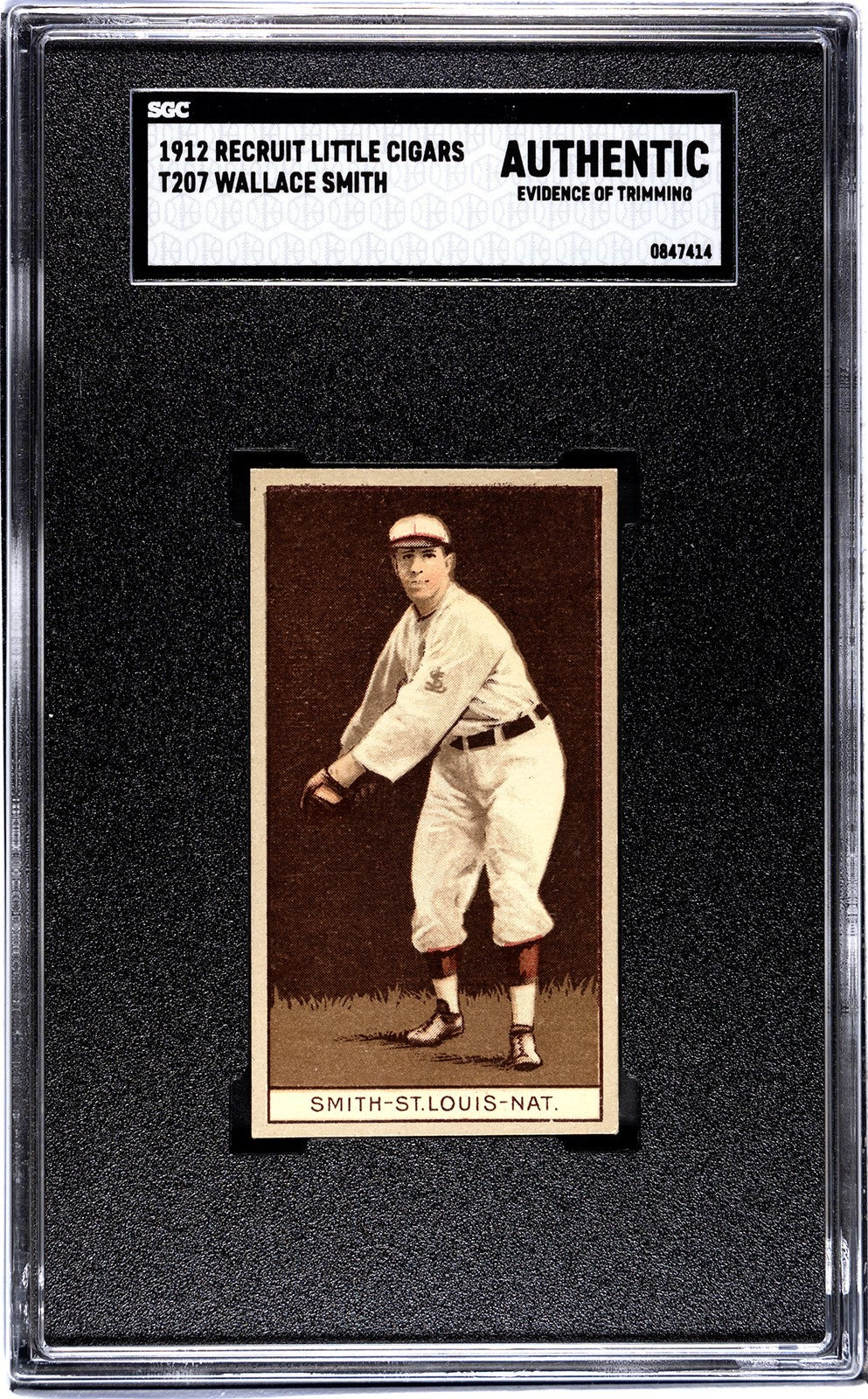 1912 Recruit Little Cigars T207 Wallace Smith SGC Authentic0