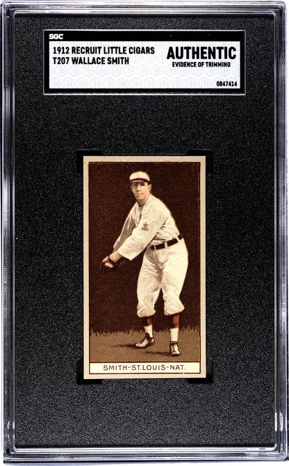 1912 Recruit Little Cigars T207 Wallace Smith SGC Authentic0