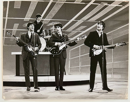 1964 The Beatles Original Photo. 1st Appearance on Ed Sullivan Show. PSA Type 12