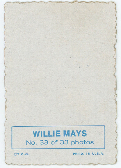 1969 Topps Deckle-Edge Willie Mays. San Francisco Giants. 