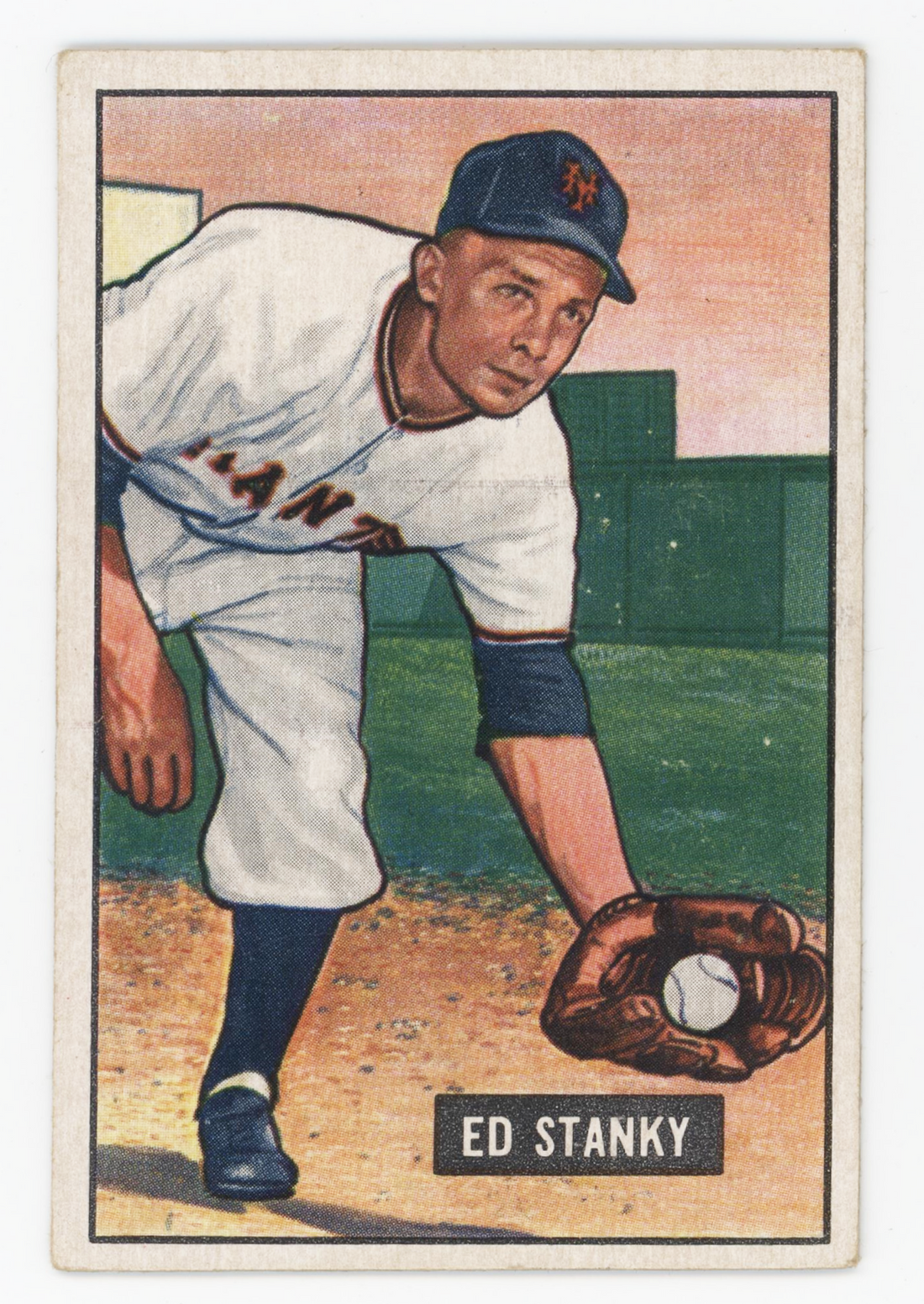 Eddie Stanky 1951 Bowman Trading Card. New York Giants0