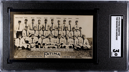 1913 Fatima T200 Washington Americans. Walter Johnson, Gandil, Griffith SGC 30